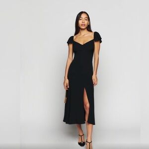Reformation black Baxley dress